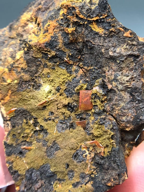 Wulfenite from Guangxi, China, individual mineral specimen view 7
