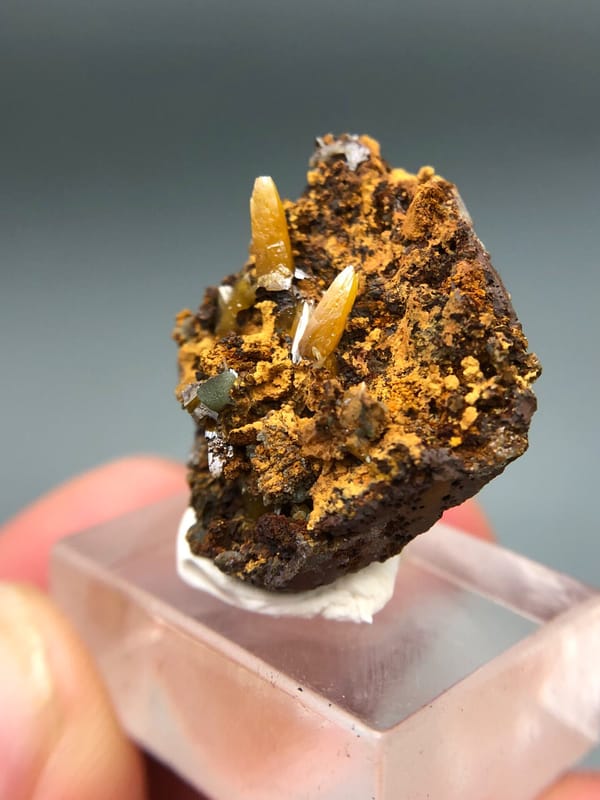 Wulfenite from Mexico, individual mineral specimen view 2