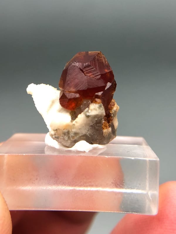 Spessartine from Fujian, China, individual mineral specimen view 1