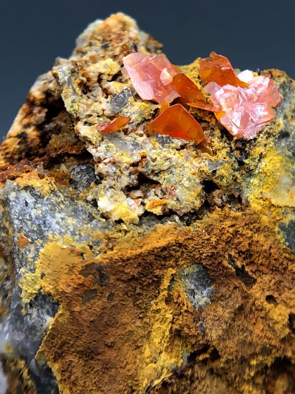 Wulfenite from Guilin, Guangxi, China, individual mineral specimen view 5