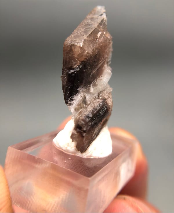 Axinite from Nandan, Guangxi, China, individual mineral specimen view 4