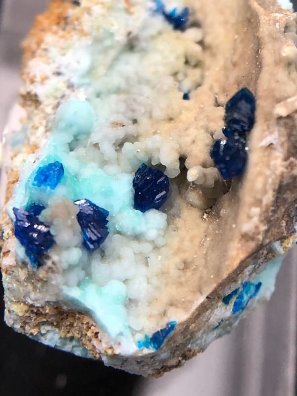 Veszelyite from Yunnan, China, individual mineral specimen view 3