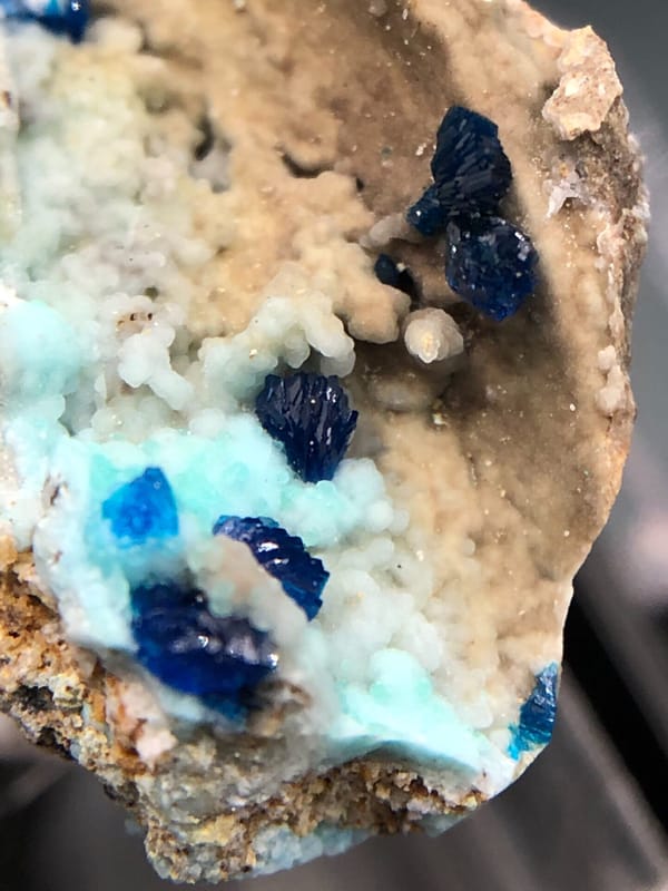 Veszelyite from Yunnan, China, individual mineral specimen view 4