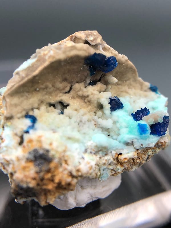 Veszelyite from Yunnan, China, individual mineral specimen view 6