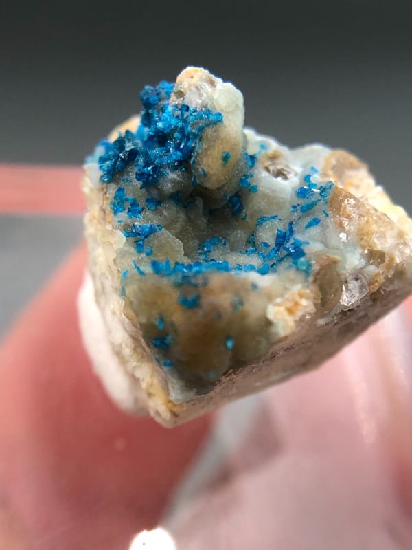 Veszelyite from Yunnan, China, individual mineral specimen view 3