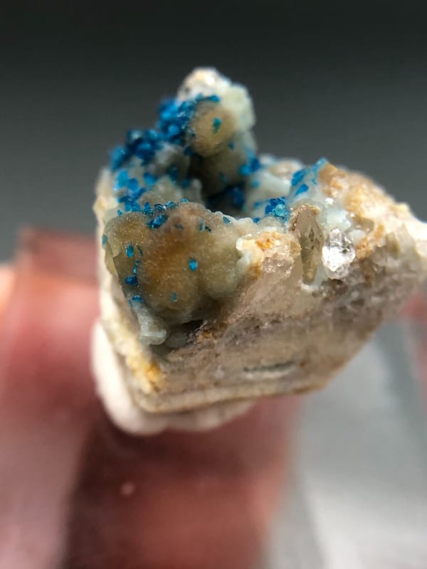 Veszelyite from Yunnan, China, individual mineral specimen view 4