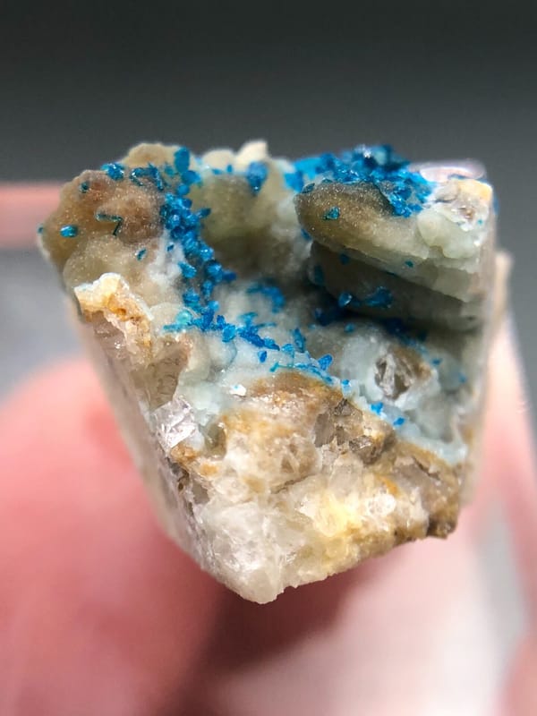 Veszelyite from Yunnan, China, individual mineral specimen view 6