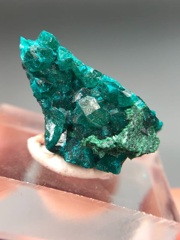 Dioptase from DR Congo, individual mineral specimen view 3