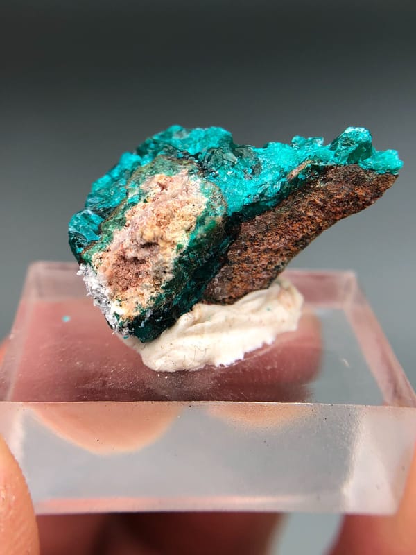 Dioptase from DR Congo, individual mineral specimen view 6