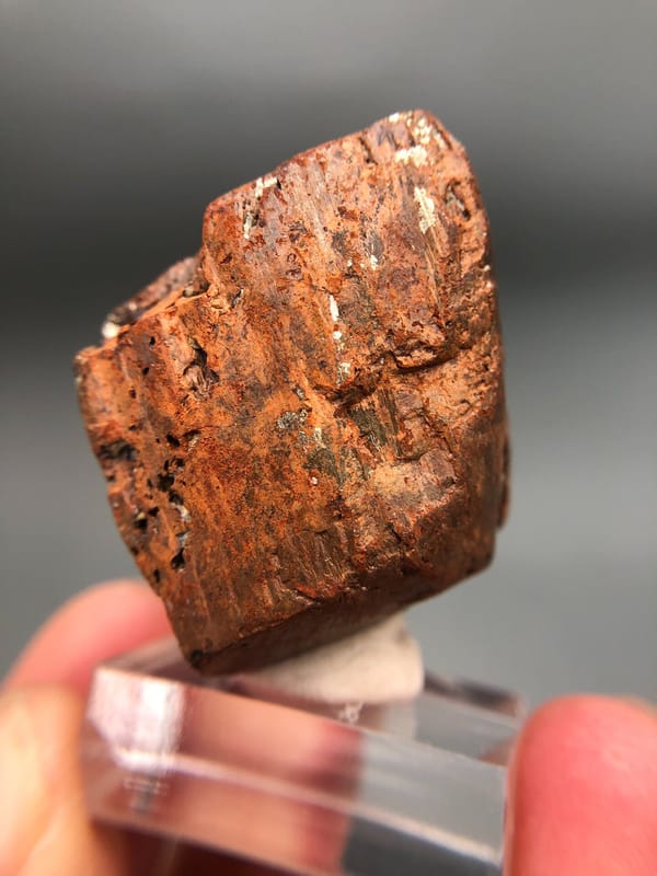 Limonite pseudomorph after Pyrite from Guangxi, China, individual mineral specimen view 4