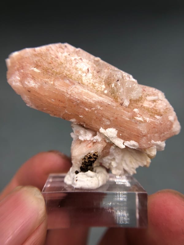 Stilbite from India, individual mineral specimen view 3