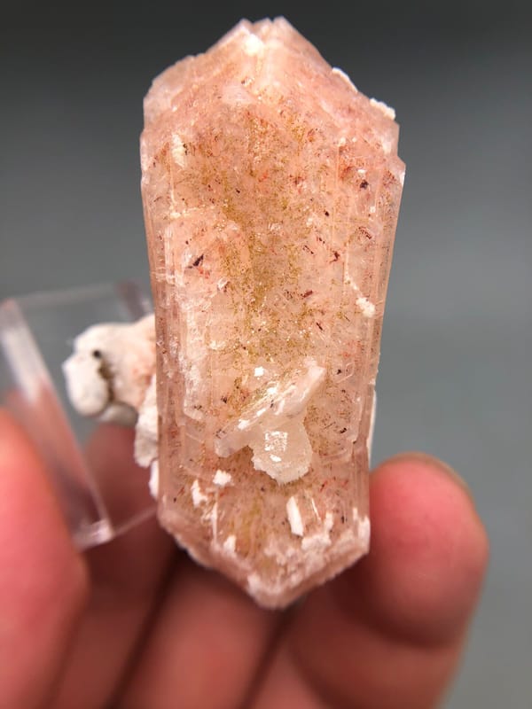 Stilbite from India, individual mineral specimen view 4