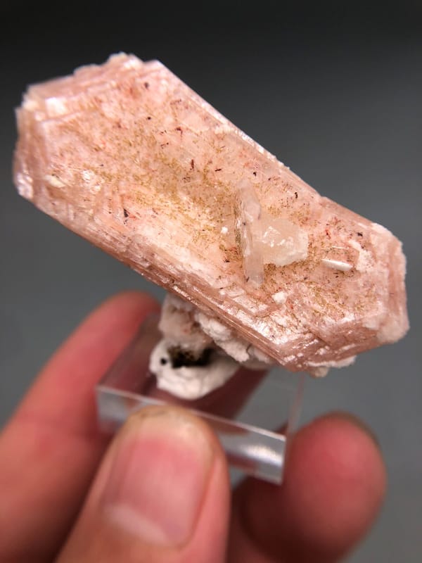 Stilbite from India, individual mineral specimen view 6