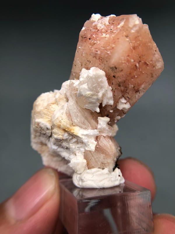 Stilbite from India, individual mineral specimen view 7