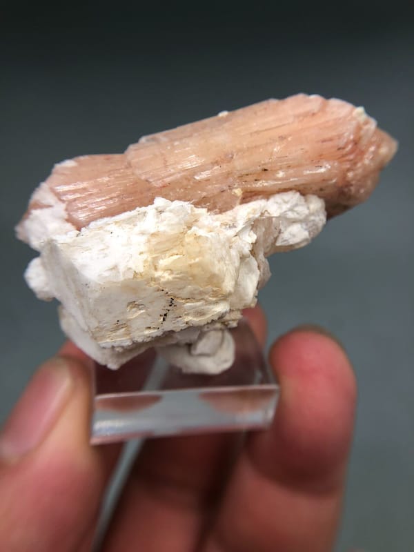 Stilbite from India, individual mineral specimen view 8