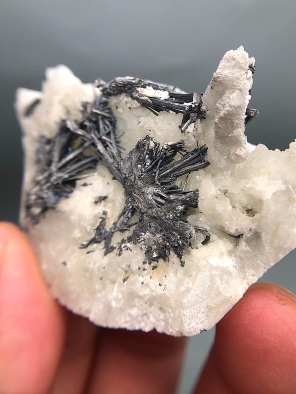 Stibnite from Guizhou, China, individual mineral specimen view 3