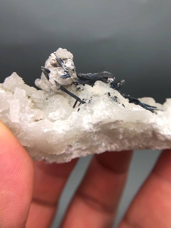 Stibnite from Guizhou, China, individual mineral specimen view 7
