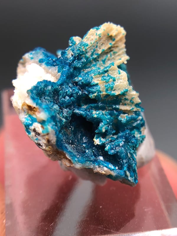 Veszelyite from Yunnan, China, individual mineral specimen view 3