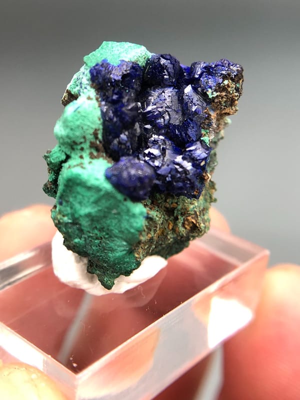 Azurite from Anhui, China, individual mineral specimen view 2