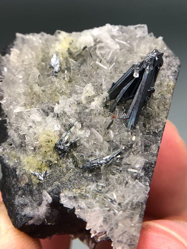 Stibnite from Jiangxi, China, individual mineral specimen view 3