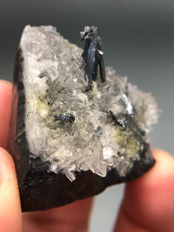 Stibnite from Jiangxi, China, individual mineral specimen view 5