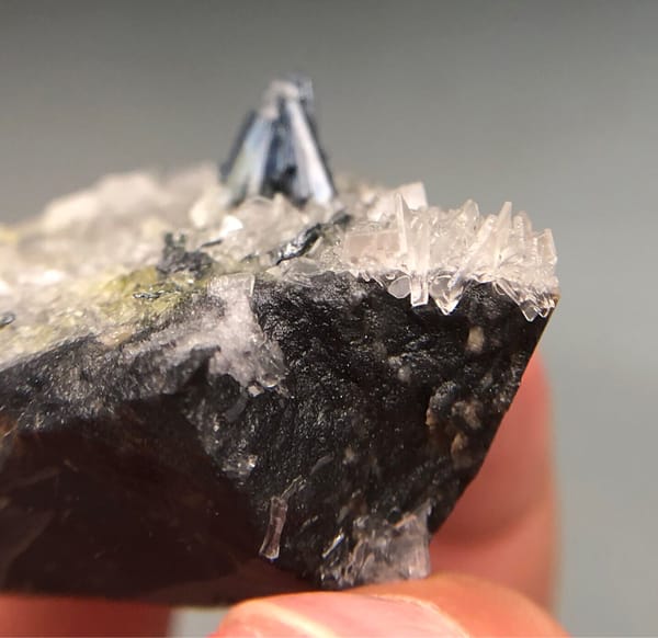 Stibnite from Jiangxi, China, individual mineral specimen view 8