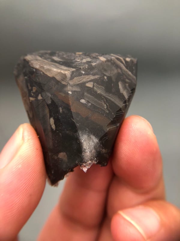 Stibnite from Jiangxi, China, individual mineral specimen view 9