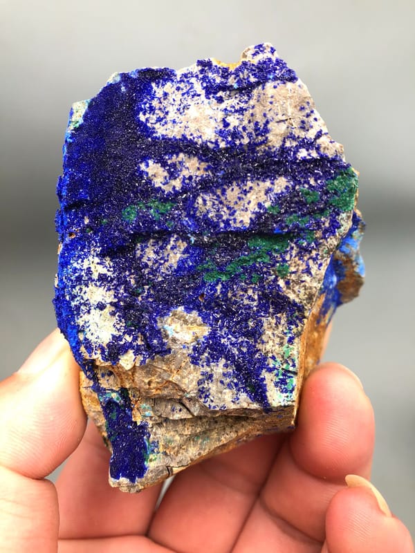 Azurite from Yunnan, China, individual mineral specimen view 1