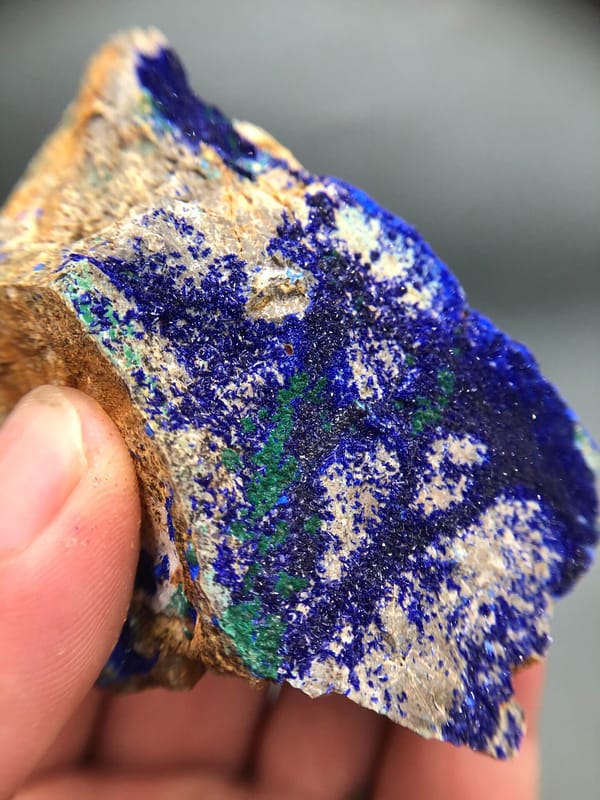Azurite from Yunnan, China, individual mineral specimen view 3