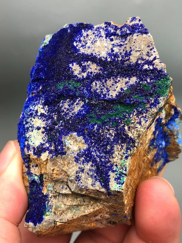 Azurite from Yunnan, China, individual mineral specimen view 4