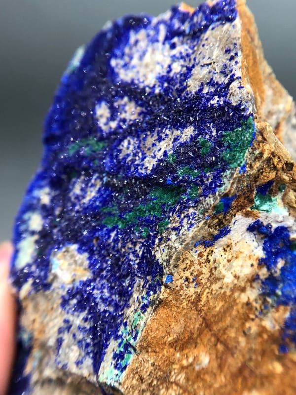 Azurite from Yunnan, China, individual mineral specimen view 6