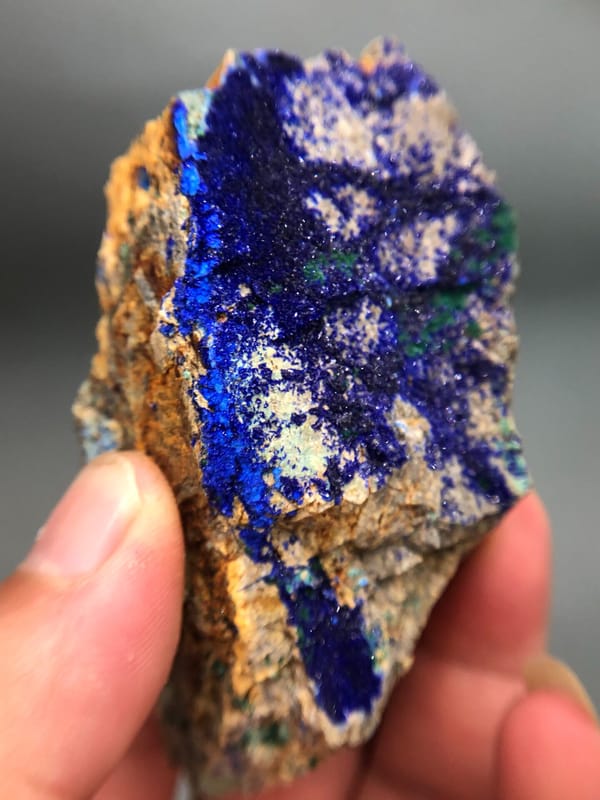 Azurite from Yunnan, China, individual mineral specimen view 7