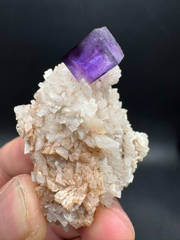 Fluorite from Xinjiang, China, individual mineral specimen view 2