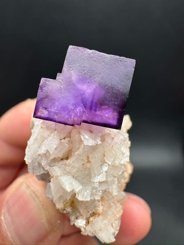 Fluorite from Xinjiang, China, individual mineral specimen view 3