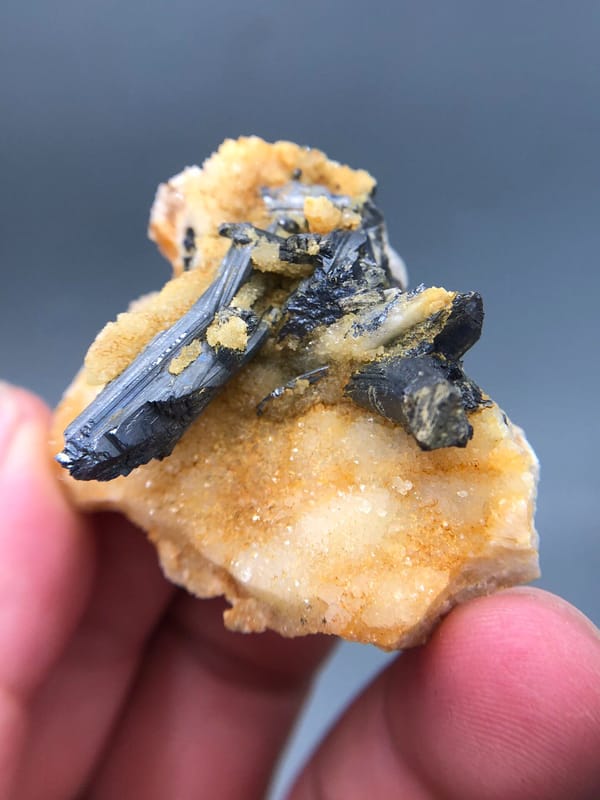 Stibnite from Guizhou, China, individual mineral specimen view 3