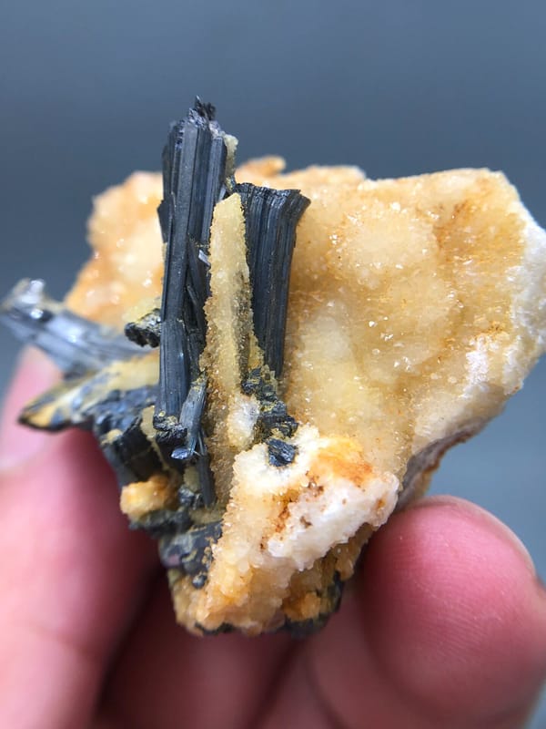 Stibnite from Guizhou, China, individual mineral specimen view 5