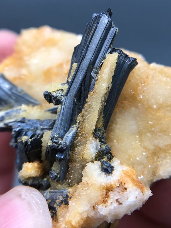 Stibnite from Guizhou, China, individual mineral specimen view 6