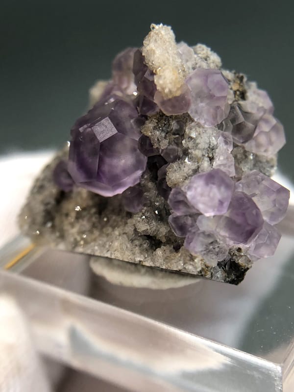 Fluorite from Fujian, China, individual mineral specimen view 6