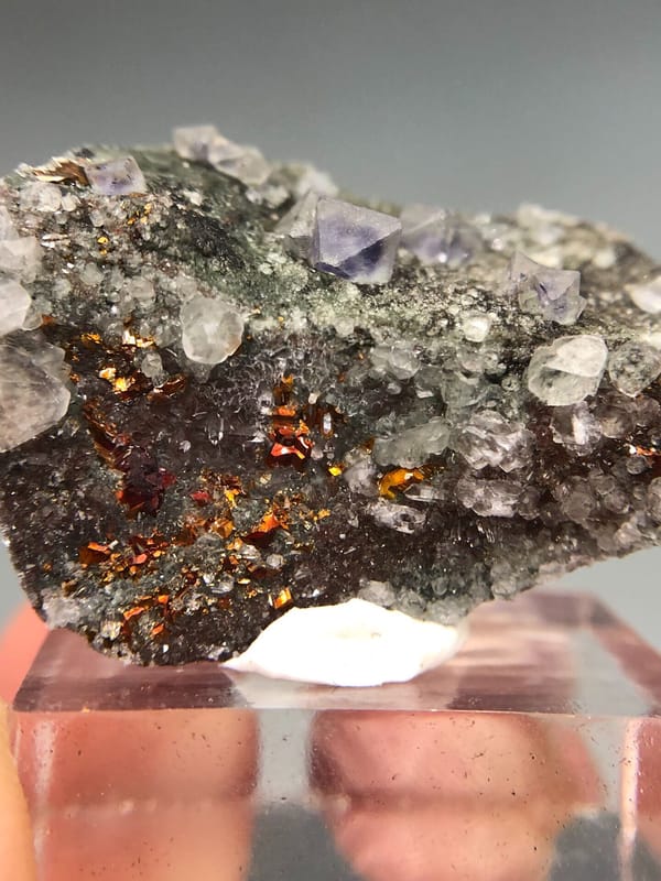 Fluorite from Fujian, China, individual mineral specimen view 3