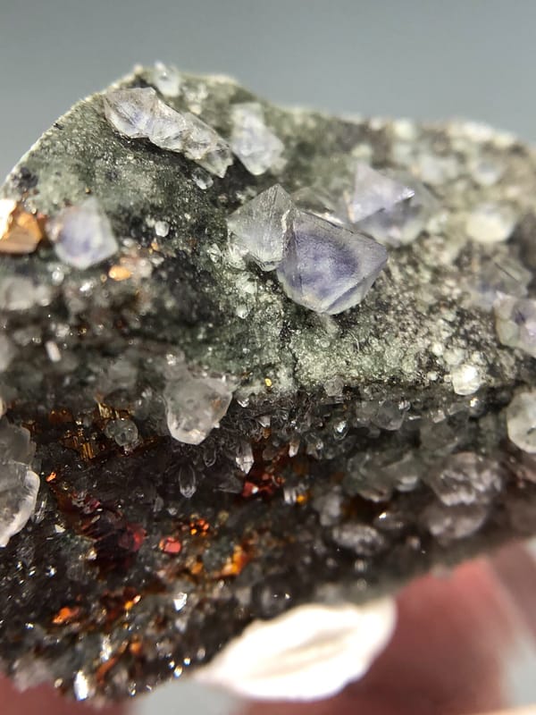 Fluorite from Fujian, China, individual mineral specimen view 4