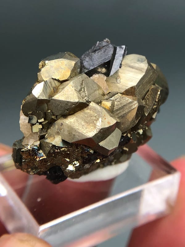 Pyrite from Nandan, Guangxi, China, individual mineral specimen view 2