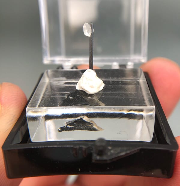 Stibnite from Hunan, China, individual mineral specimen view 1