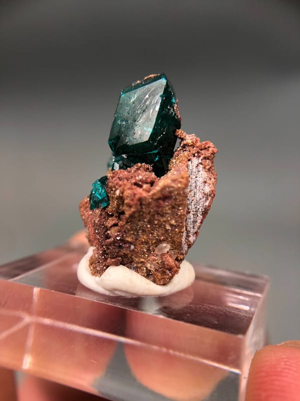 Dioptase from DR Congo, individual mineral specimen view 3