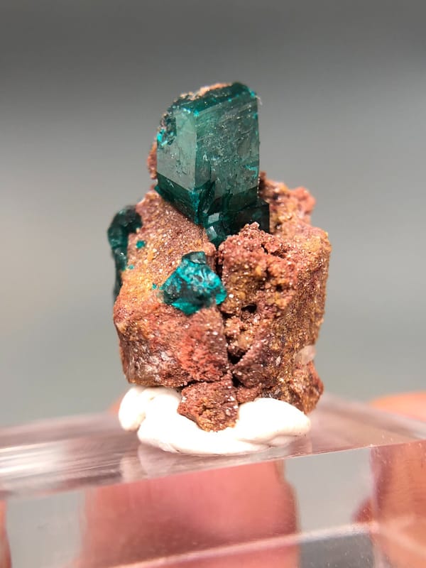 Dioptase from DR Congo, individual mineral specimen view 5