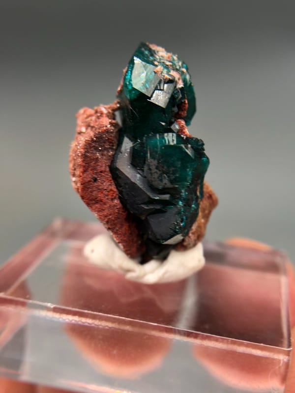 Dioptase from DR Congo, individual mineral specimen view 6