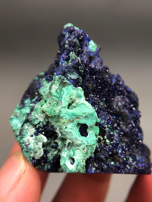 Azurite from Anhui, China, individual mineral specimen view 5