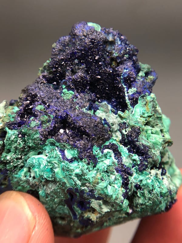 Azurite from Anhui, China, individual mineral specimen view 6