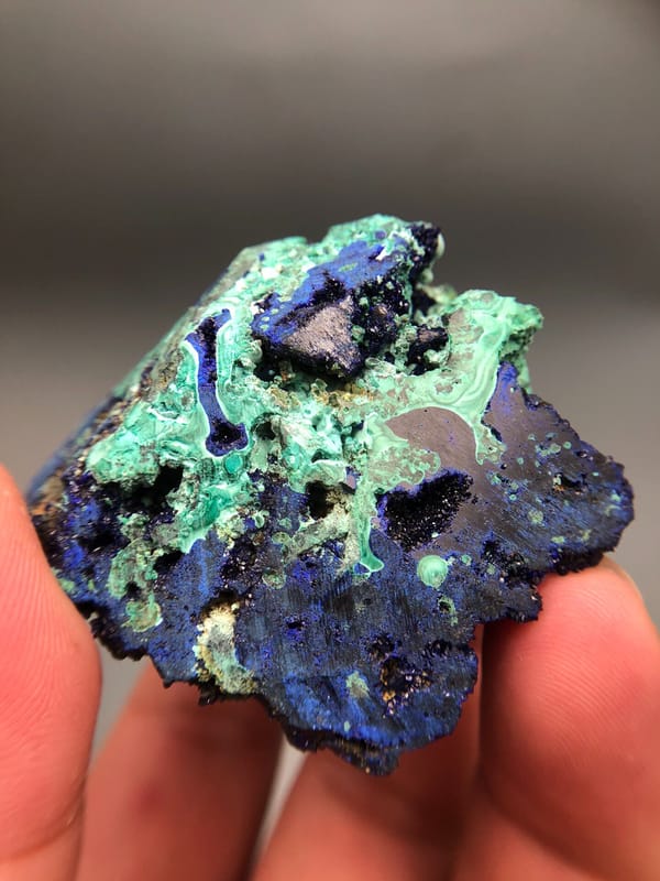 Azurite from Anhui, China, individual mineral specimen view 9