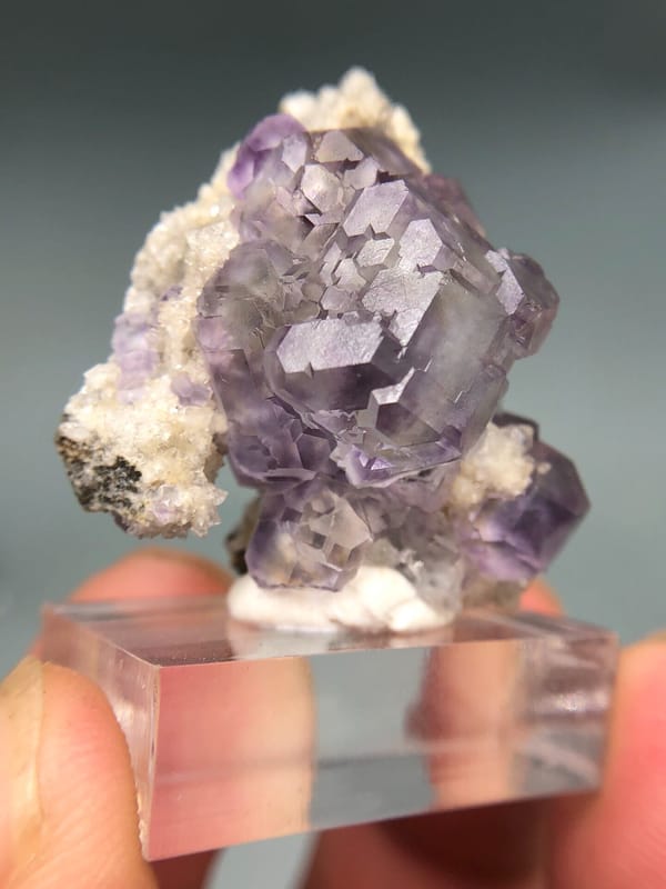 Fluorite from Fujian, China, individual mineral specimen view 2