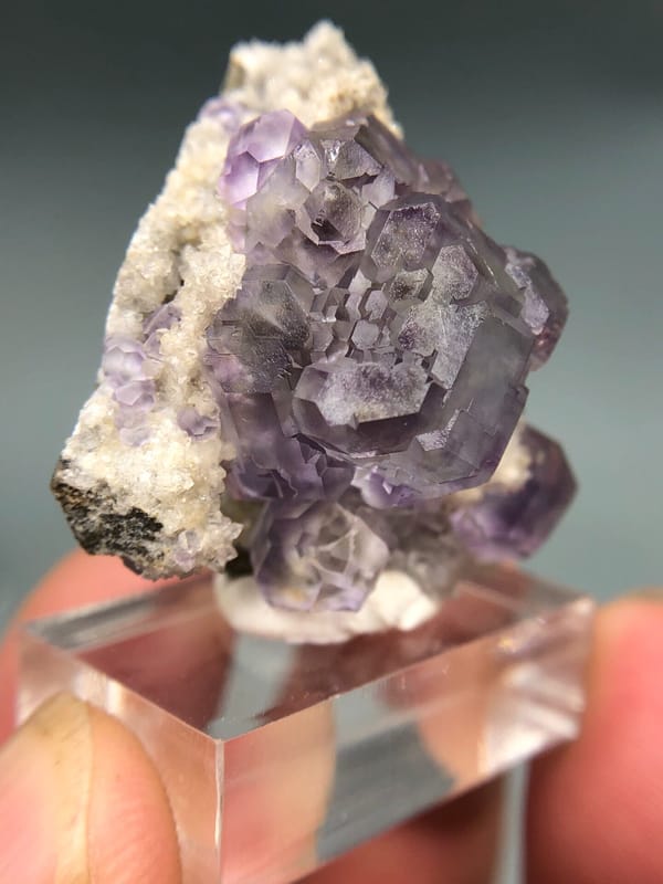 Fluorite from Fujian, China, individual mineral specimen view 3